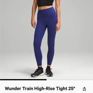 Lululemon Wunder Train High Rise Tight - 25” Lark